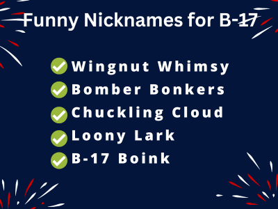 360 Unique Nicknames For B-17